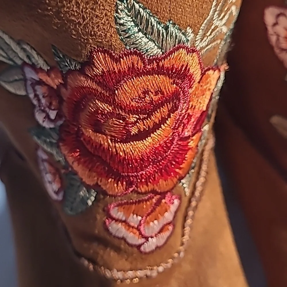 Women's Rock and Candy Embroidered Fur Lined Boots
